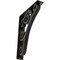 Ekena Millwork Tristan Wrought Iron Bracket, (Triple center brace), Antiqued Silver 2"W x 10"D x 12"H BKTM02X10X12TTNASV - alternate 1